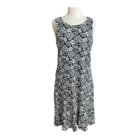 Tommy Bahama sleeveless tropical floral dress with ruffled hem large - Picture 1 of 13